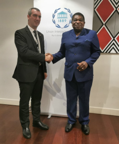 13 October 2022 National Assembly Speaker Dr Vladimir Orlic and Secretary-General of the Inter-Parliamentary Union, Martin Chungong